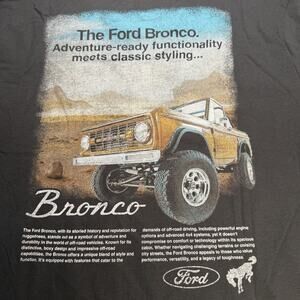 Licensed Ford Bronco Country Men's Graphic T-Shirt Size Medium Black